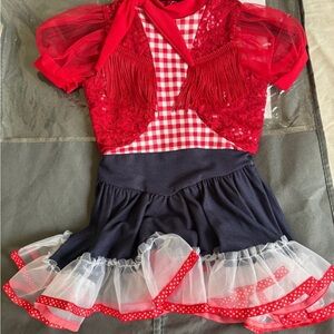 Revolution Red and Navy Kids Dance Costume